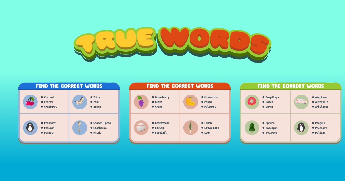 Image True Words Quiz